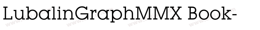 LubalinGraphMMX Book字体转换 LubalinGraphMMX Book字体转换